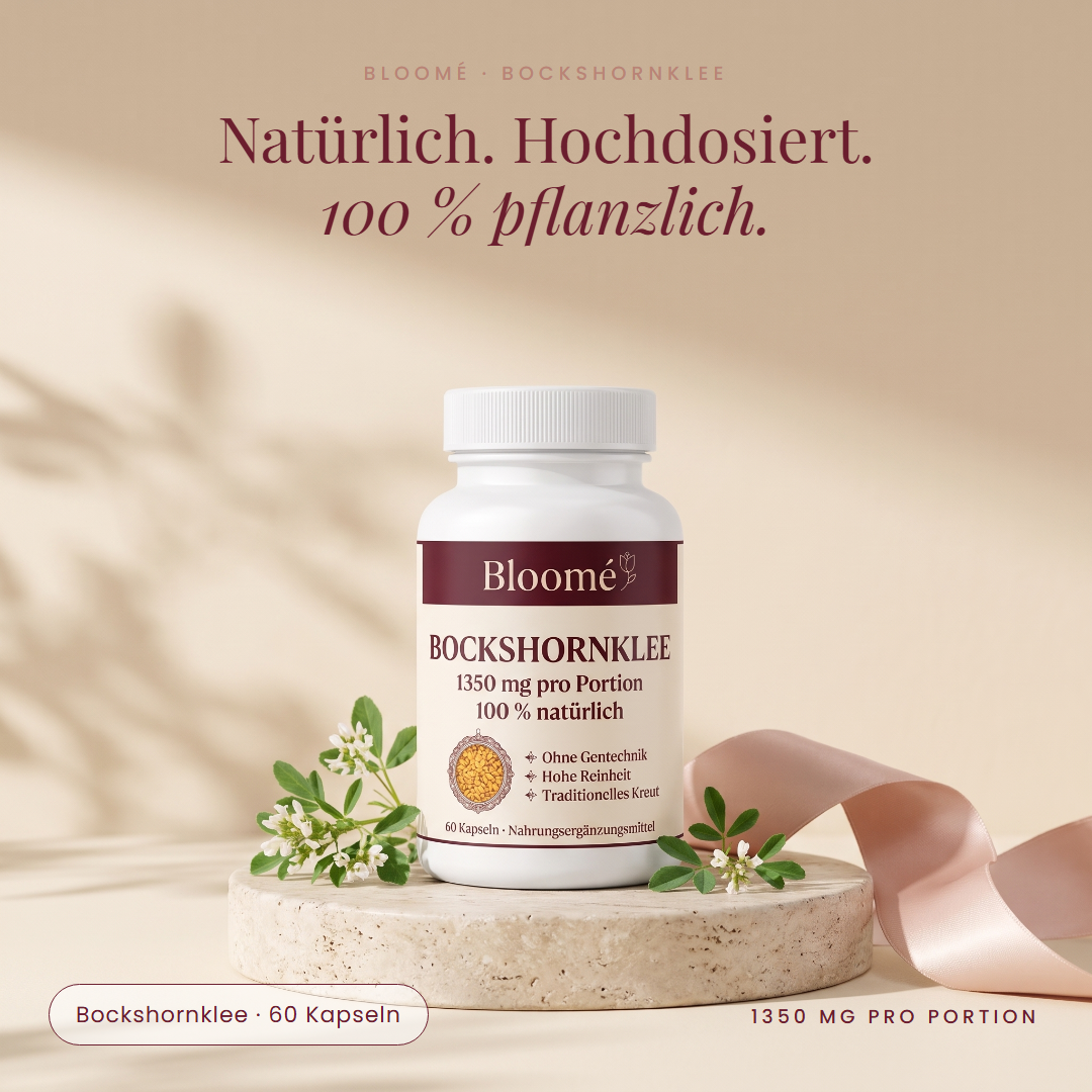 Bloomé Bockshornklee-Kapseln – natürlich, hochdosiert, 100 % pflanzlich